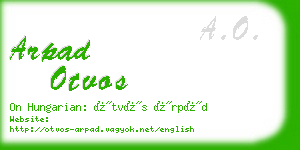 arpad otvos business card